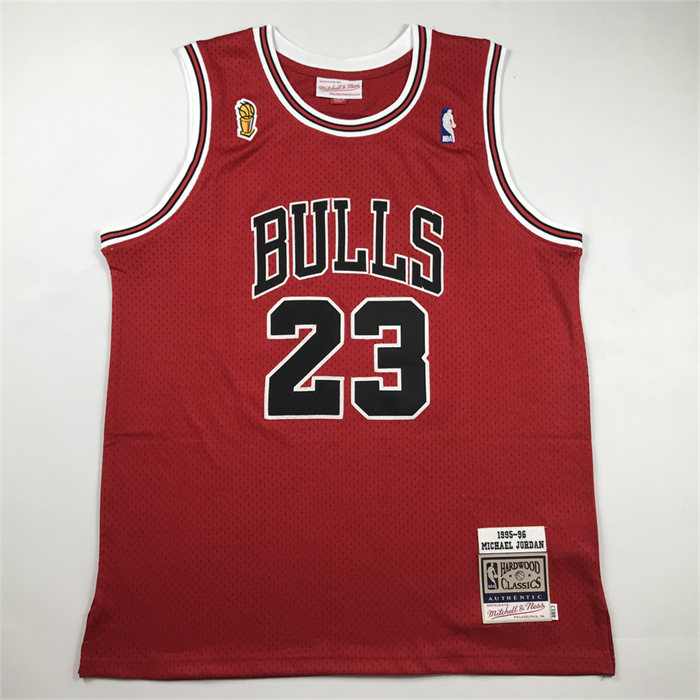 Camiseta Chicago Bulls Michael Jordan NO 23 Autentico 1995-96 Rojo